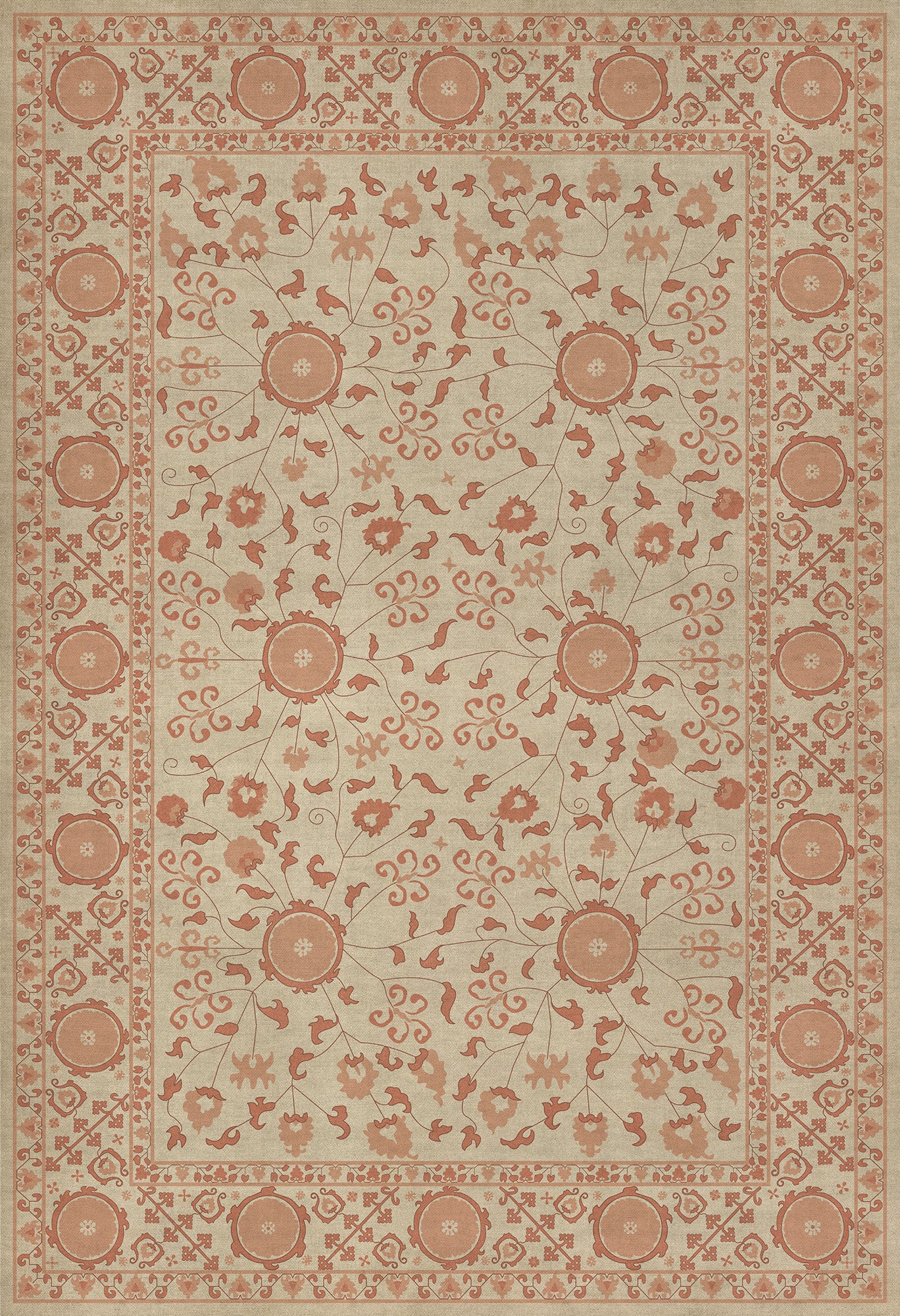 Persian Bazaar - Samarkand - Gazal 52x76 Vintage Vinyl Floorcloth