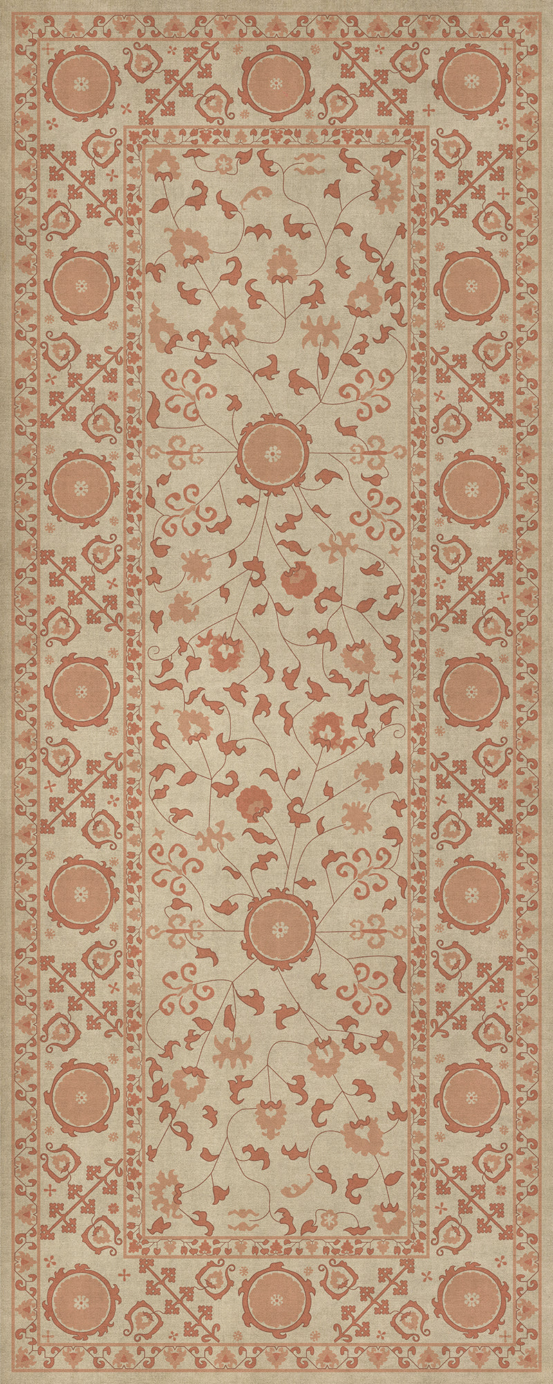 Persian Bazaar - Samarkand - Gazal 36x90 Vintage Vinyl Floorcloth