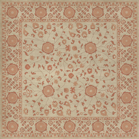 Persian Bazaar - Samarkand - Gazal 60x60 Vintage Vinyl Floorcloth