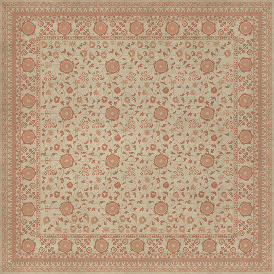 Persian Bazaar - Samarkand - Gazal 96x96 Vintage Vinyl Floorcloth