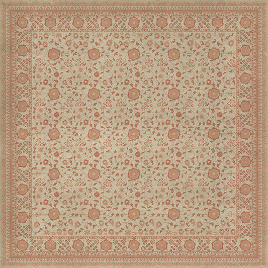 Persian Bazaar - Samarkand - Gazal 120x120 Vintage Vinyl Floorcloth