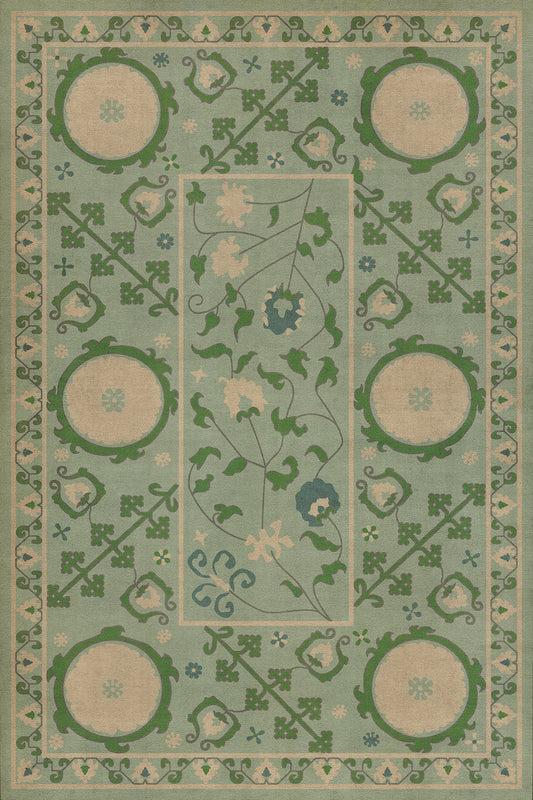 Persian Bazaar - Samarkand - Jonona 20x30 Vintage Vinyl Floorcloth