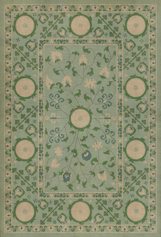 Persian Bazaar - Samarkand - Jonona 38x56 Vintage Vinyl Floorcloth