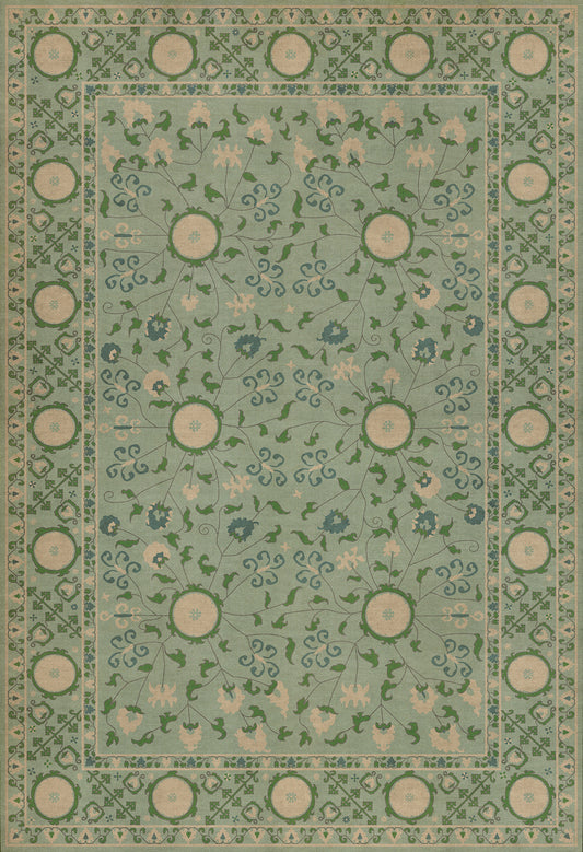 Persian Bazaar - Samarkand - Jonona 52x76 Vintage Vinyl Floorcloth