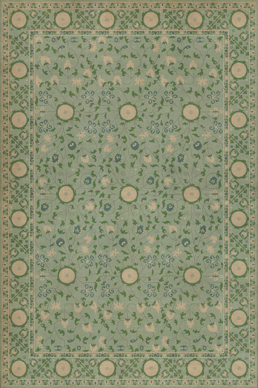 Persian Bazaar - Samarkand - Jonona 72x108 Vintage Vinyl Floorcloth
