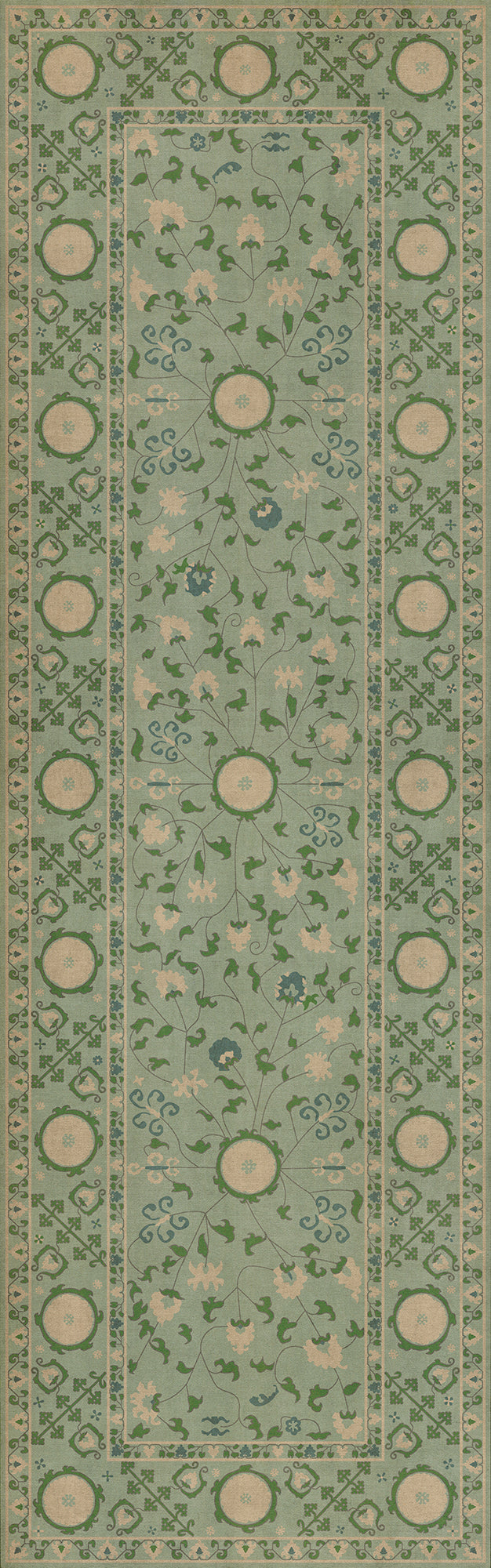 Persian Bazaar - Samarkand - Jonona 36x115 Vintage Vinyl Floorcloth
