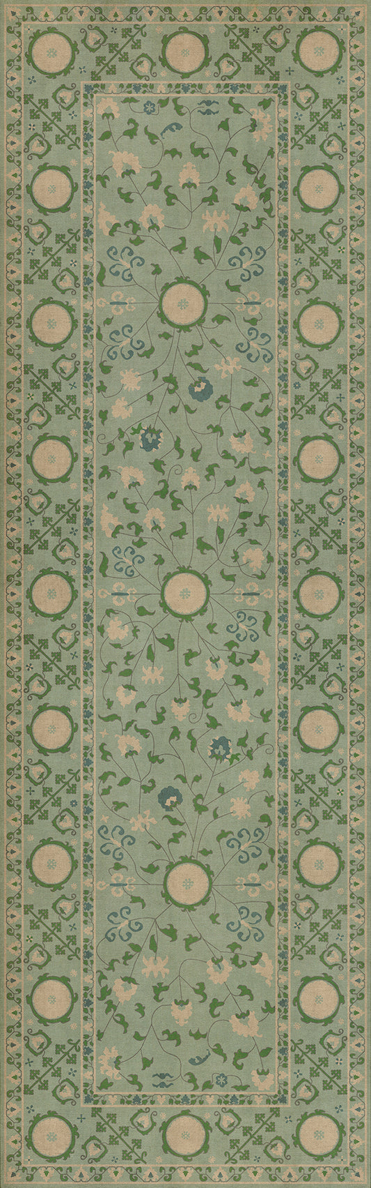 Persian Bazaar - Samarkand - Jonona 36x115 Vintage Vinyl Floorcloth