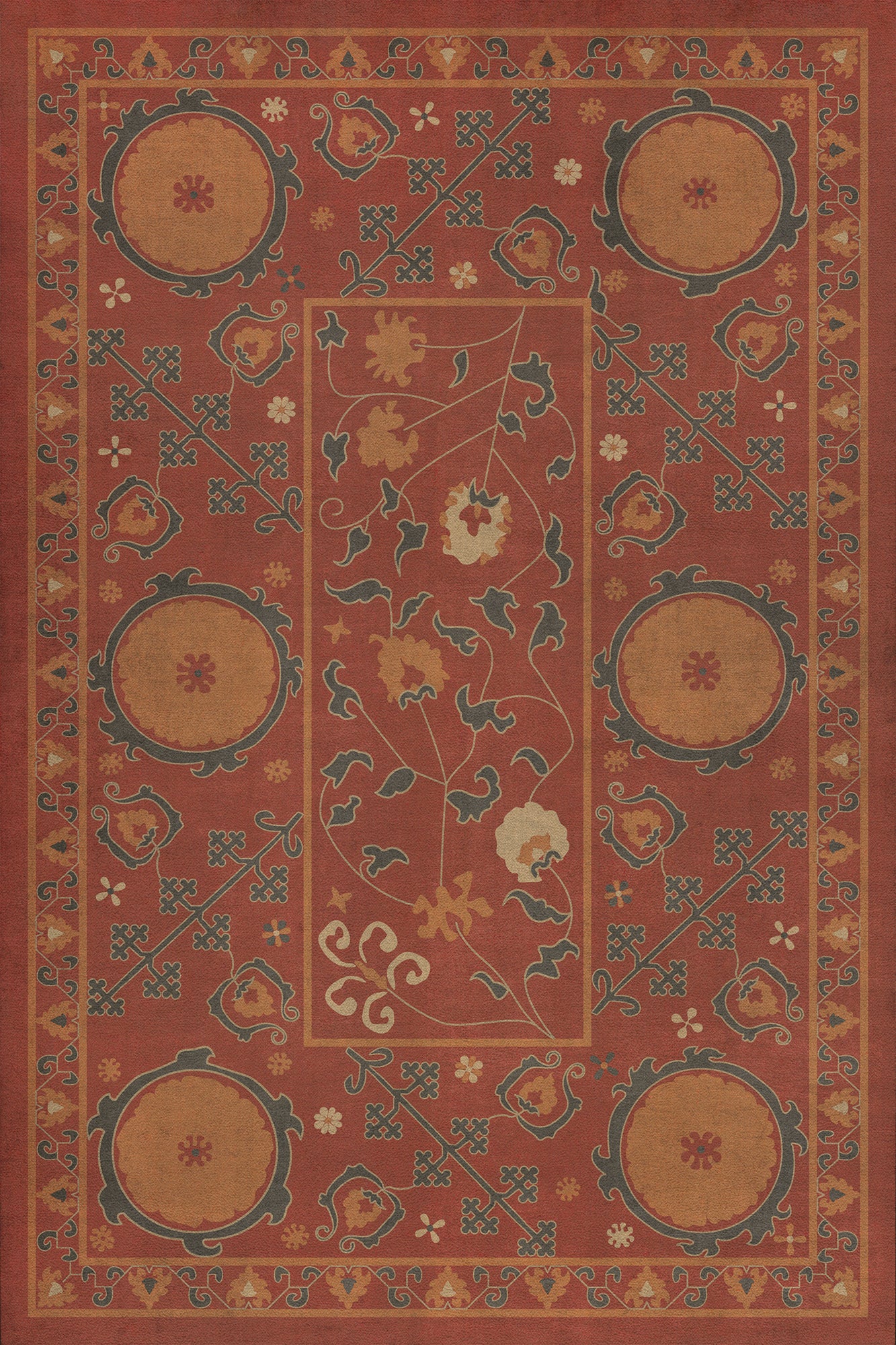 Persian Bazaar - Samarkand - Lola 20x30 Vintage Vinyl Floorcloth