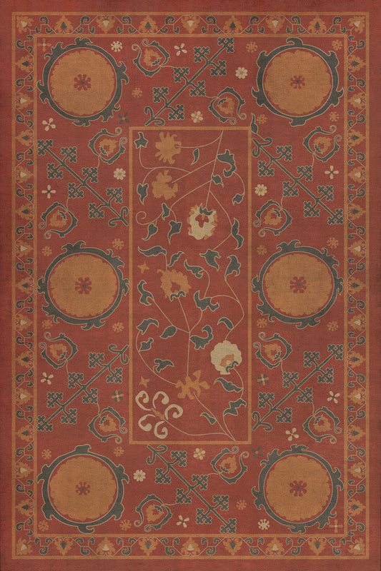 Persian Bazaar - Samarkand - Lola 20x30 Vintage Vinyl Floorcloth