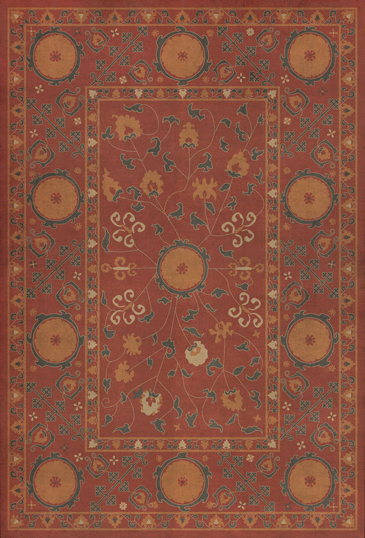 Persian Bazaar - Samarkand - Lola 38x56 Vintage Vinyl Floorcloth