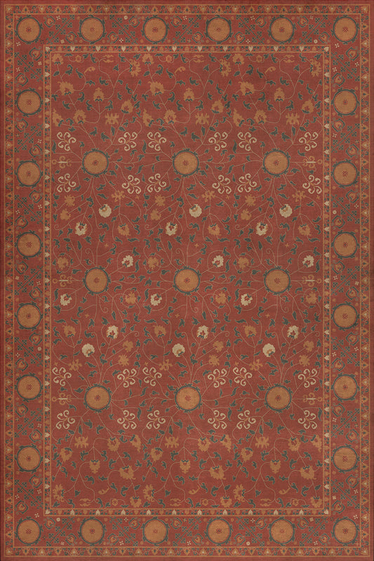Persian Bazaar - Samarkand - Lola 72x108 Vintage Vinyl Floorcloth