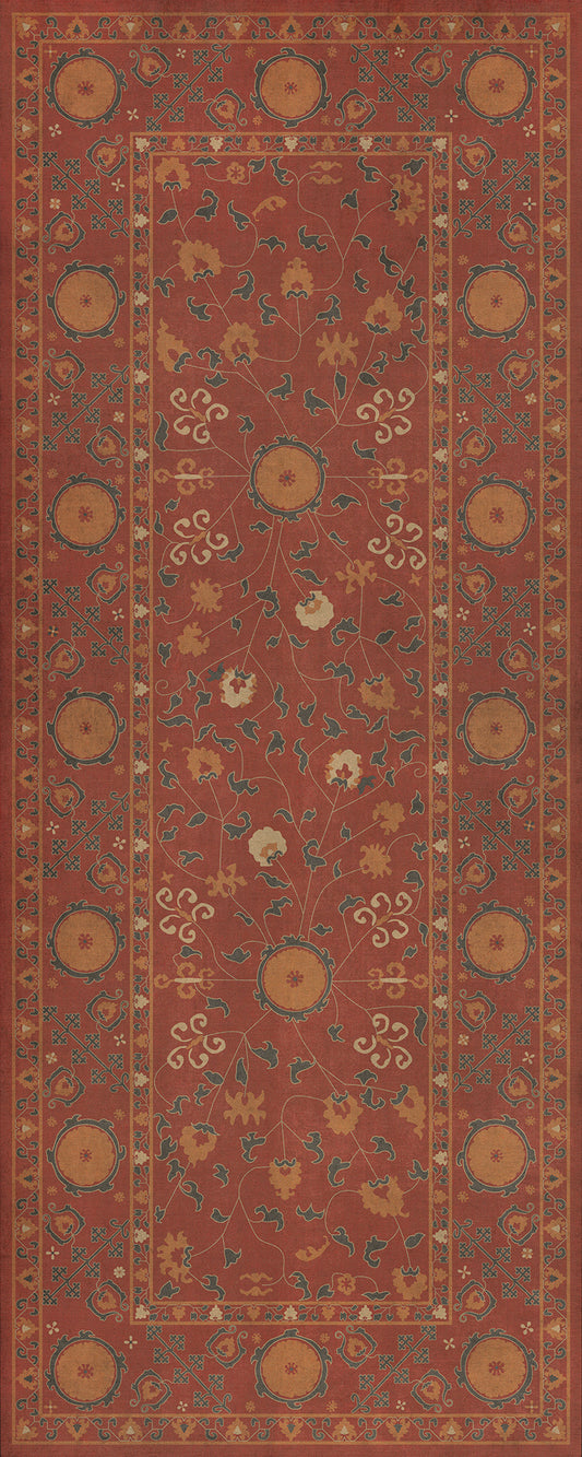 Persian Bazaar - Samarkand - Lola 36x90 Vintage Vinyl Floorcloth