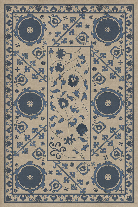 Persian Bazaar - Samarkand - Okean 20x30 Vintage Vinyl Floorcloth