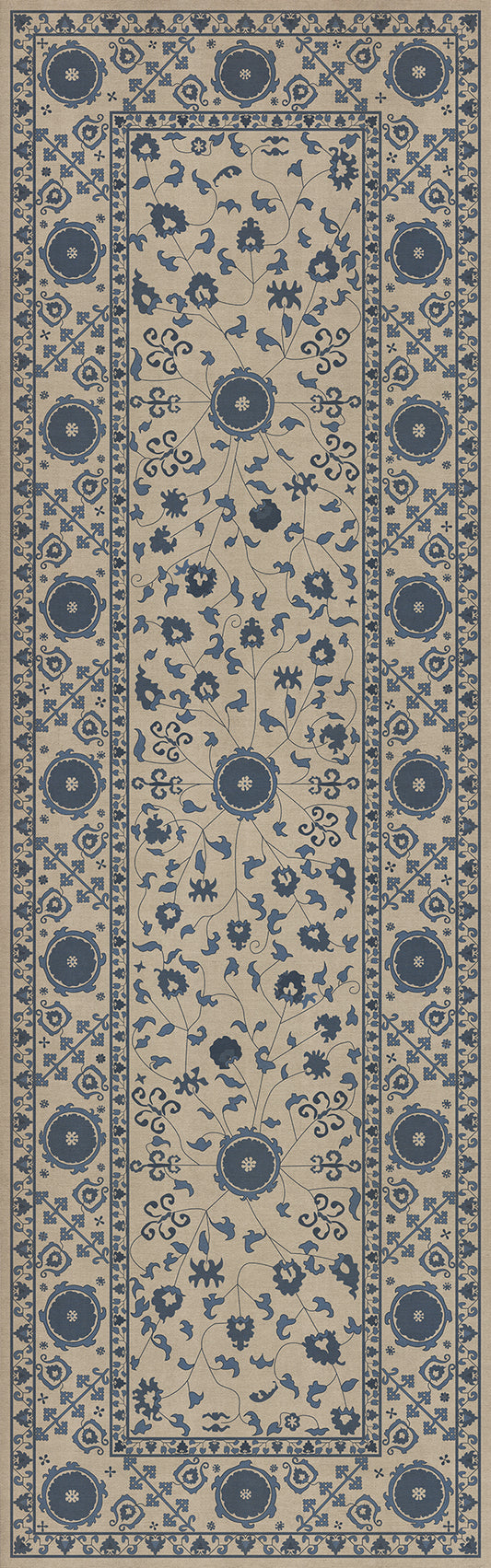 Persian Bazaar - Samarkand - Okean 36x115 Vintage Vinyl Floorcloth