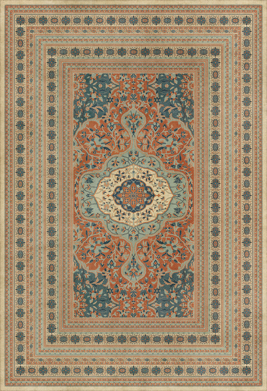 Persian Bazaar - Farahan - Ava 120x175 Vintage Vinyl Floorcloth