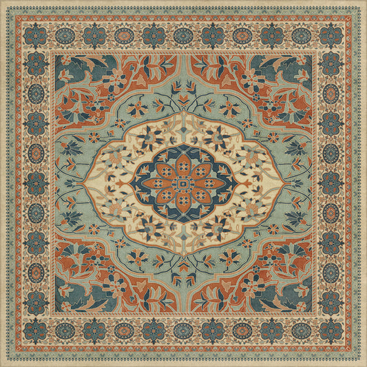 Persian Bazaar - Farahan - Ava 60x60 Vintage Vinyl Floorcloth