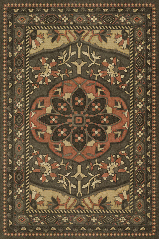 Persian Bazaar - Farahan - Azar 20x30 Vintage Vinyl Floorcloth
