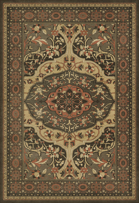 Persian Bazaar - Farahan - Azar 52x76 Vintage Vinyl Floorcloth