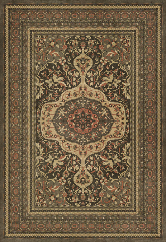 Persian Bazaar - Farahan - Azar 96x140 Vintage Vinyl Floorcloth