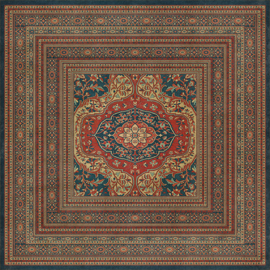 Persian Bazaar - Farahan - Farid 120x120 Vintage Vinyl Floorcloth