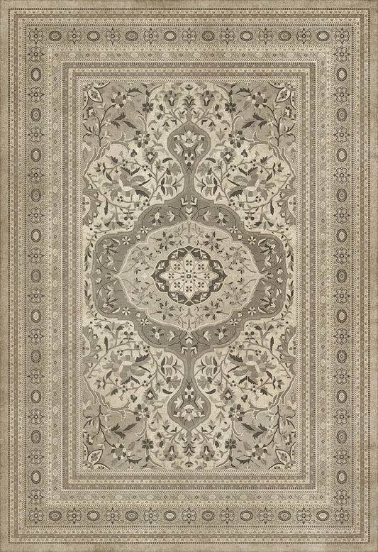 Persian Bazaar - Farahan - Mahtab 96x140 Vintage Vinyl Floorcloth