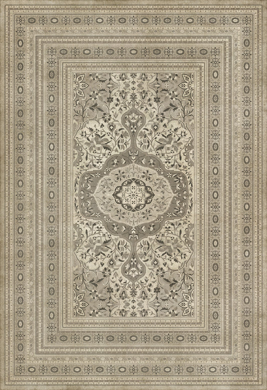Persian Bazaar - Farahan - Mahtab 120x175 Vintage Vinyl Floorcloth