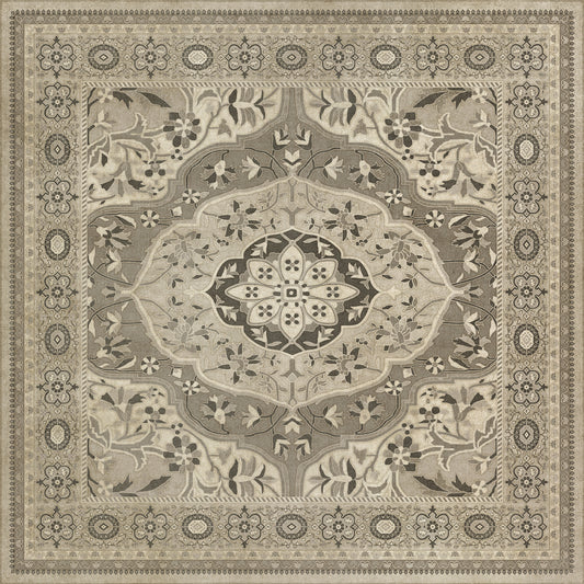 Persian Bazaar - Farahan - Mahtab 60x60 Vintage Vinyl Floorcloth