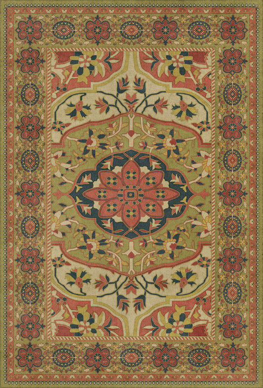Persian Bazaar - Farahan - Mehr 38x56 Vintage Vinyl Floorcloth