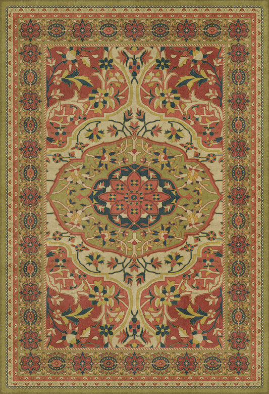 Persian Bazaar - Farahan - Mehr 52x76 Vintage Vinyl Floorcloth