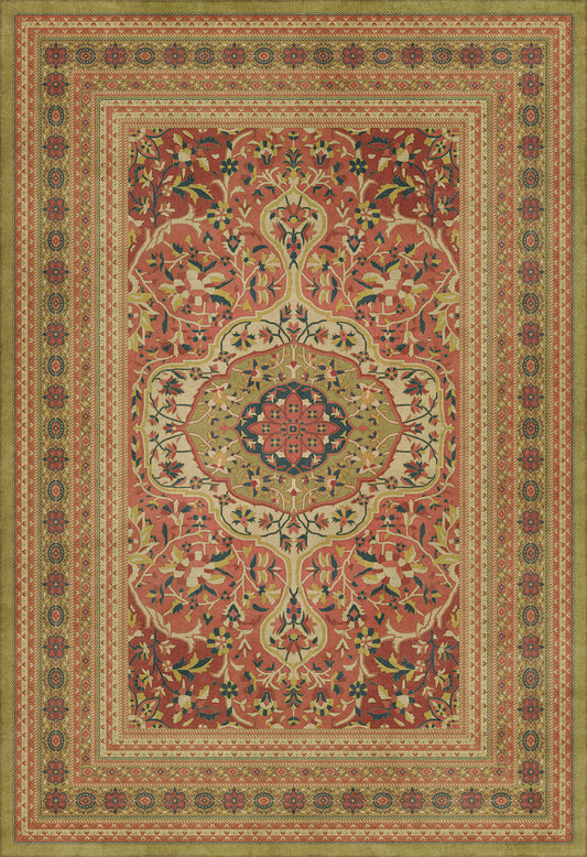 Persian Bazaar - Farahan - Mehr 96x140 Vintage Vinyl Floorcloth