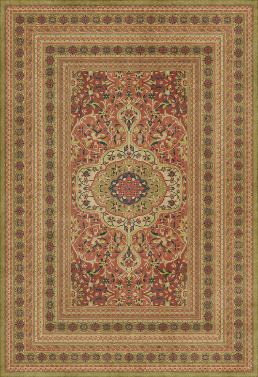 Persian Bazaar - Farahan - Mehr 120x175 Vintage Vinyl Floorcloth