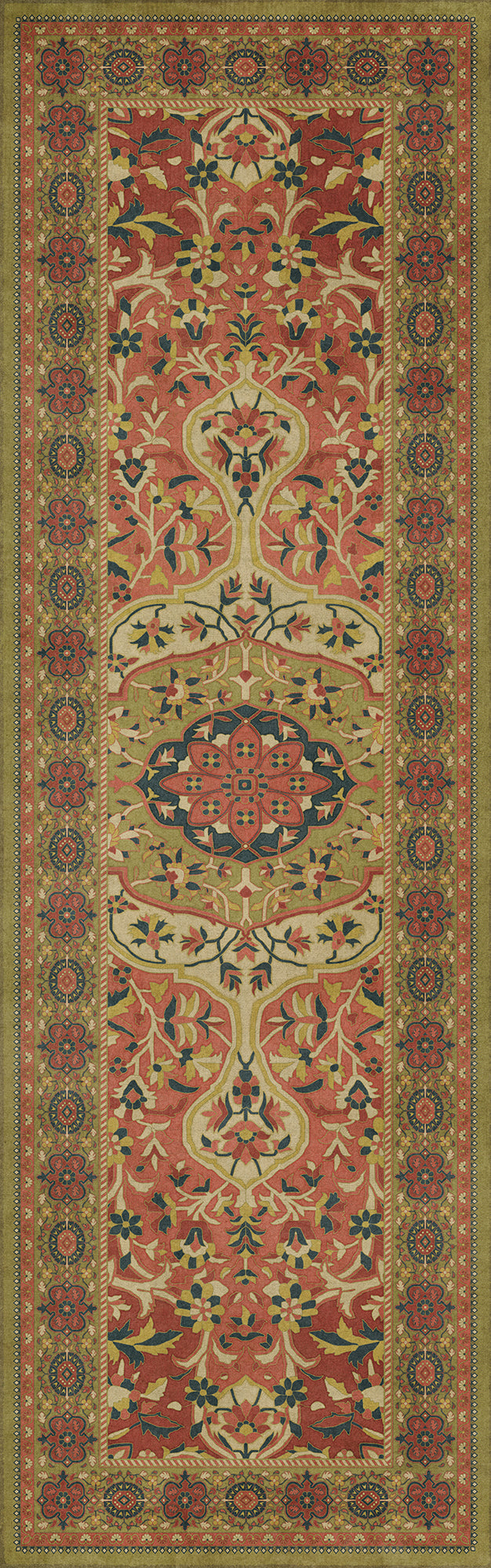 Persian Bazaar - Farahan - Mehr 36x115 Vintage Vinyl Floorcloth