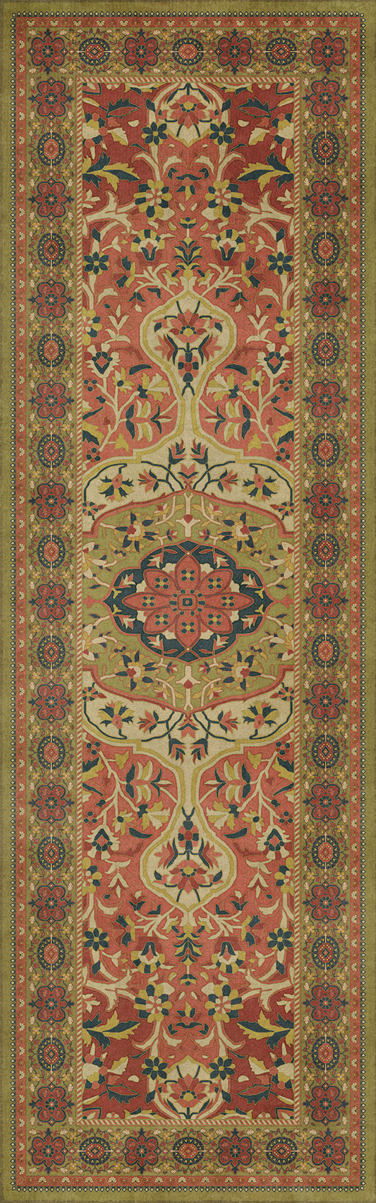 Persian Bazaar - Farahan - Mehr 36x115 Vintage Vinyl Floorcloth