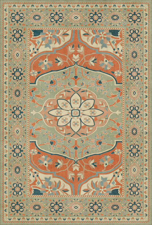 Persian Bazaar - Farahan - Roya 38x56 Vintage Vinyl Floorcloth