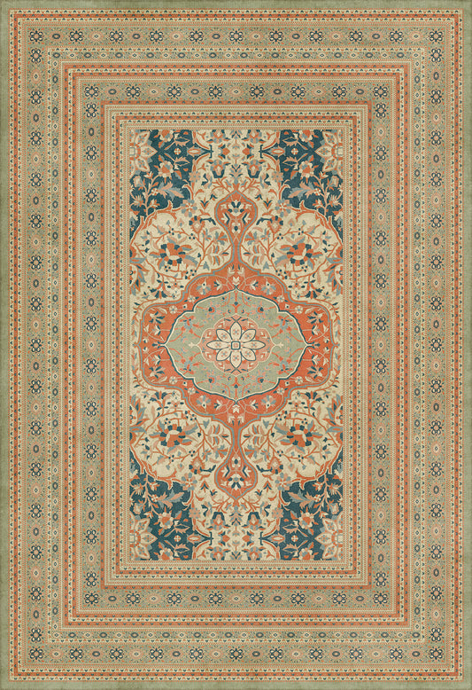 Persian Bazaar - Farahan - Roya 120x175 Vintage Vinyl Floorcloth