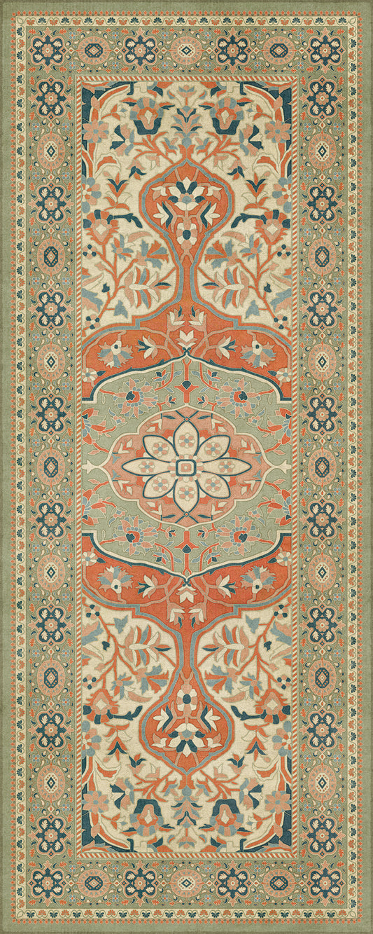 Persian Bazaar - Farahan - Roya 36x90 Vintage Vinyl Floorcloth