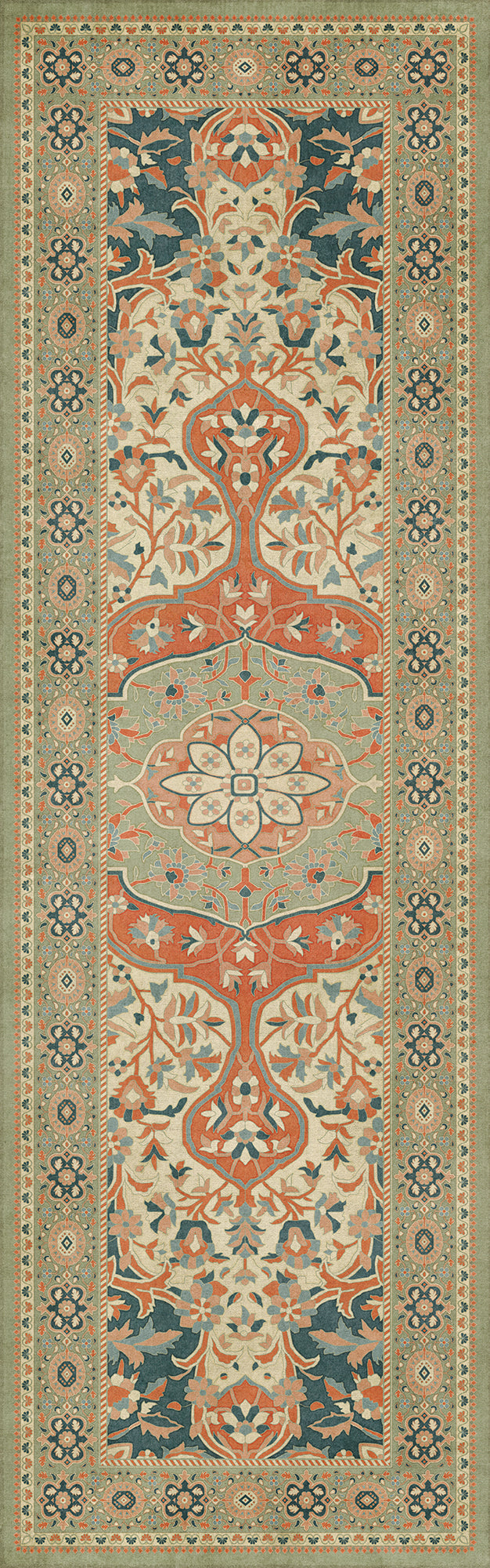 Persian Bazaar - Farahan - Roya 36x115 Vintage Vinyl Floorcloth