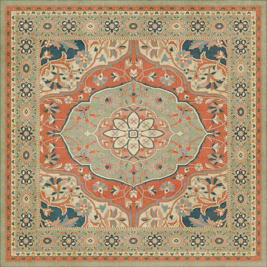 Persian Bazaar - Farahan - Roya 60x60 Vintage Vinyl Floorcloth