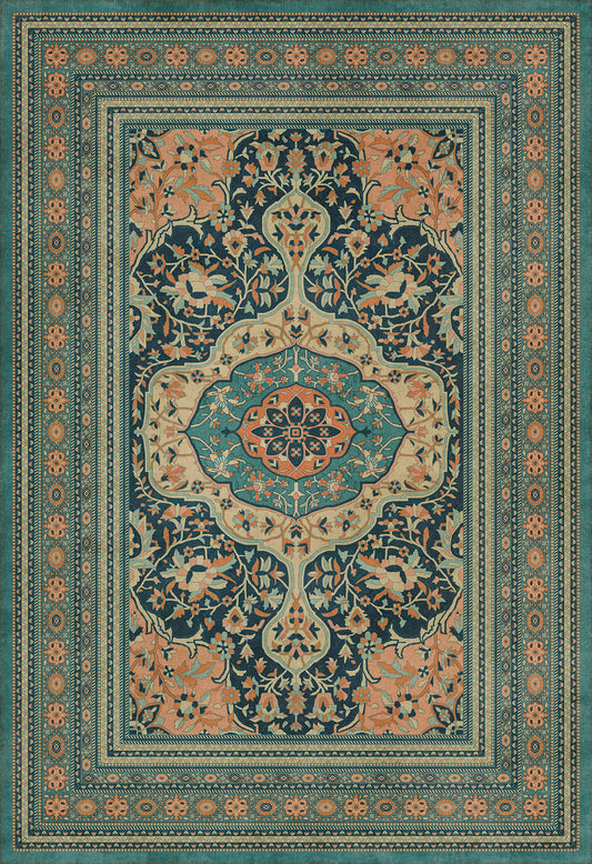 Persian Bazaar - Farahan - Ziba 96x140 Vintage Vinyl Floorcloth