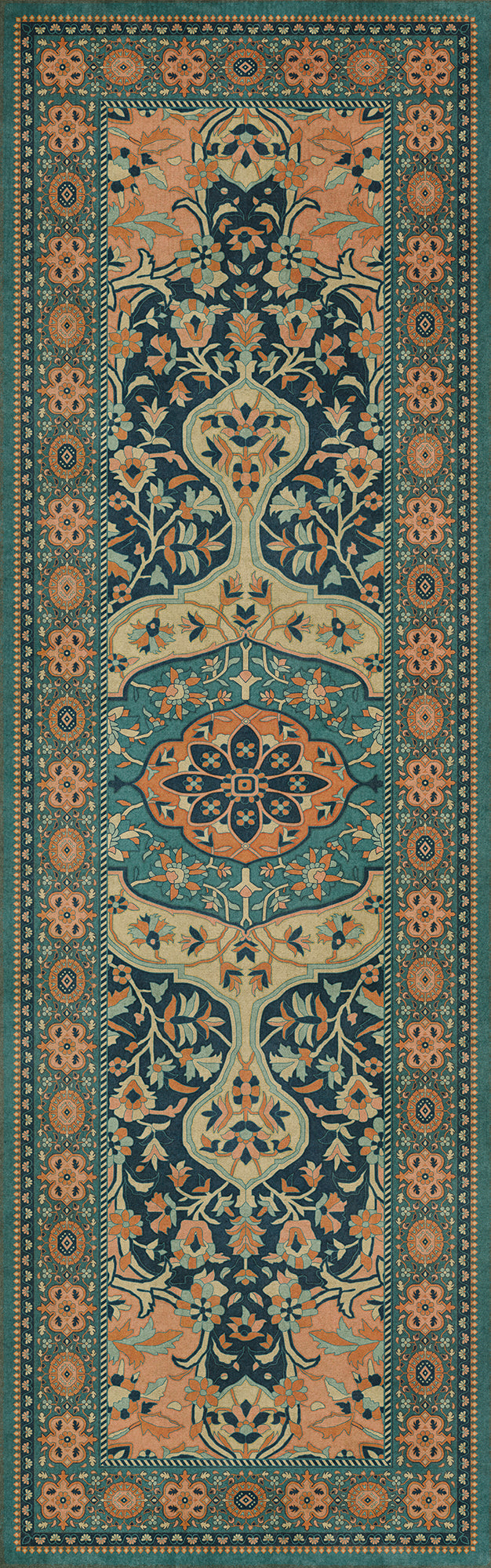 Persian Bazaar - Farahan - Ziba 36x115 Vintage Vinyl Floorcloth