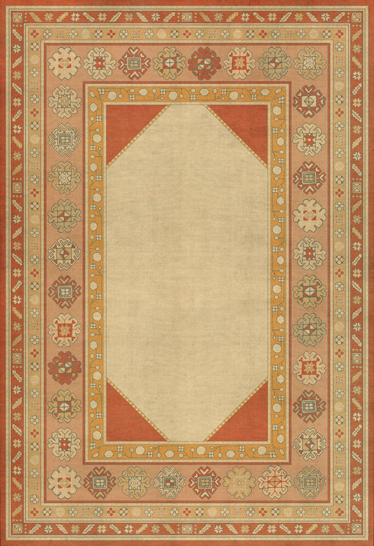 Persian Bazaar - Lombalo - Anoush 52x76 Vintage Vinyl Floorcloth