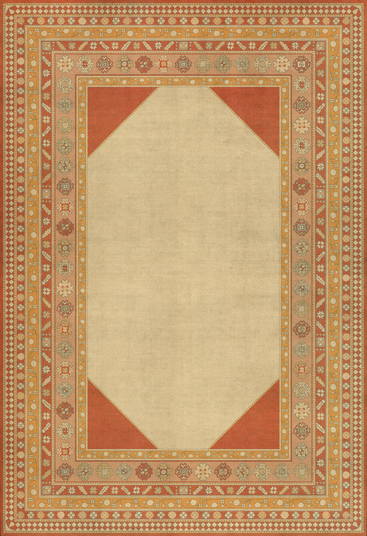 Persian Bazaar - Lombalo - Anoush 96x140 Vintage Vinyl Floorcloth