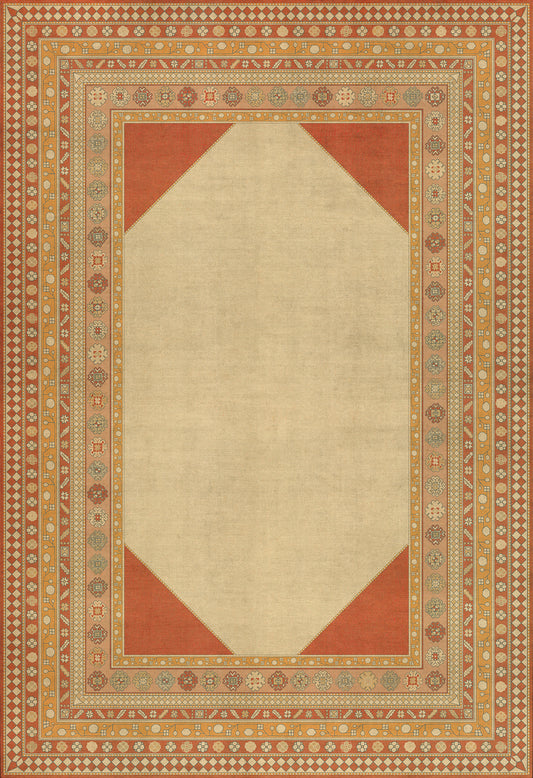 Persian Bazaar - Lombalo - Anoush 120x175 Vintage Vinyl Floorcloth