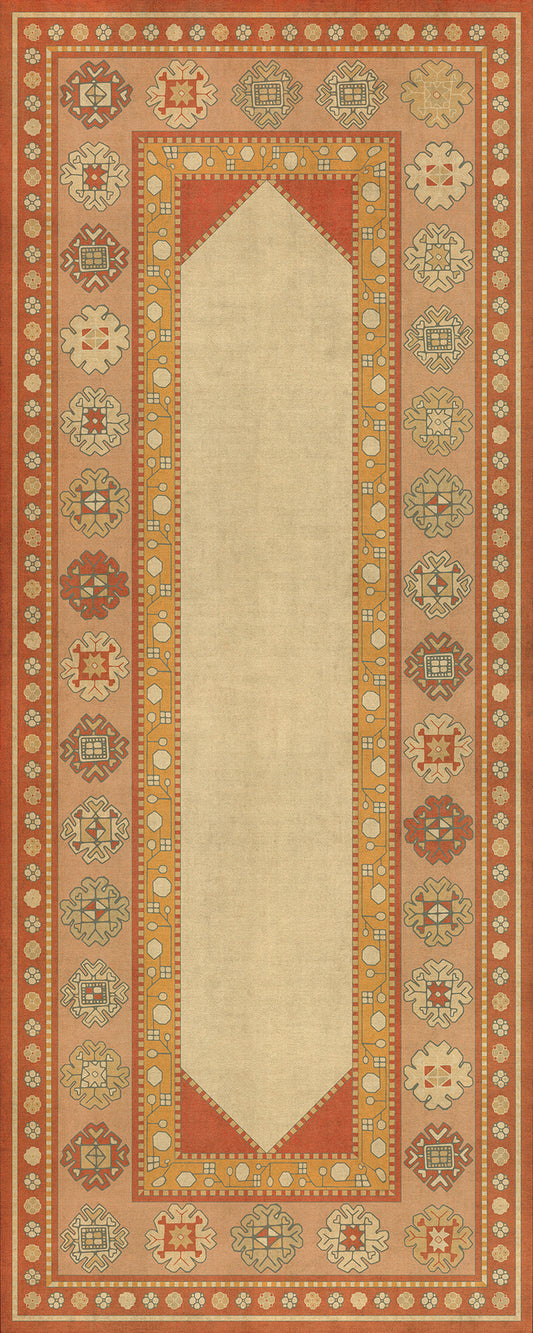Persian Bazaar - Lombalo - Anoush 36x90 Vintage Vinyl Floorcloth