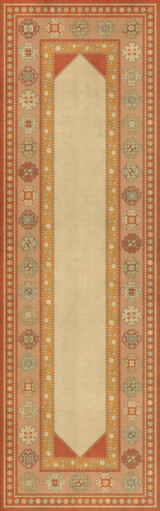 Persian Bazaar - Lombalo - Anoush 36x115 Vintage Vinyl Floorcloth