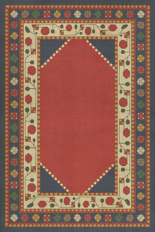 Persian Bazaar - Lombalo - Ashkar 24x36 Vintage Vinyl Floorcloth