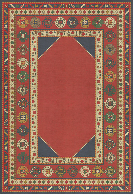 Persian Bazaar - Lombalo - Ashkar 52x76 Vintage Vinyl Floorcloth