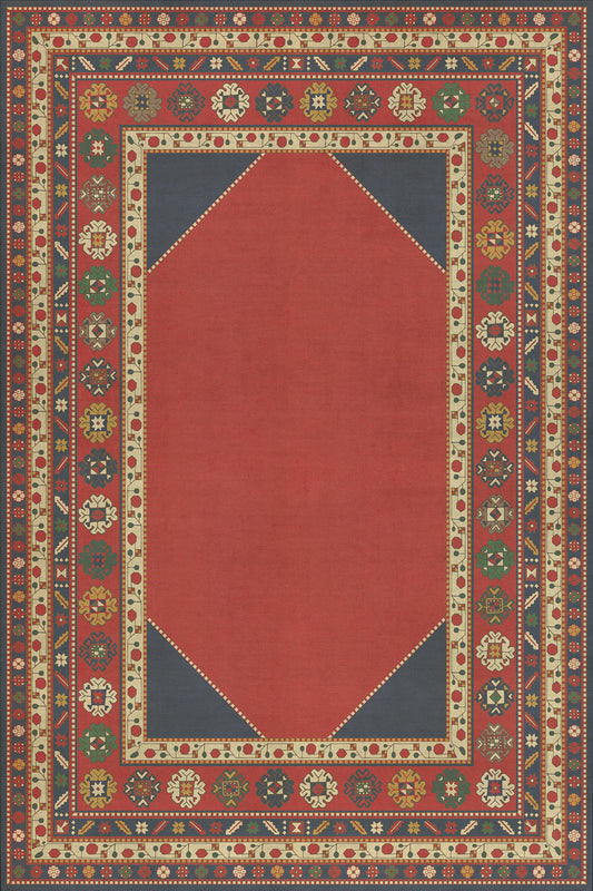 Persian Bazaar - Lombalo - Ashkar 72x108 Vintage Vinyl Floorcloth