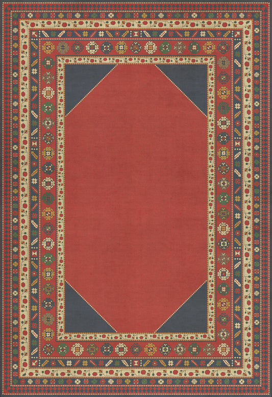Persian Bazaar - Lombalo - Ashkar 96x140 Vintage Vinyl Floorcloth