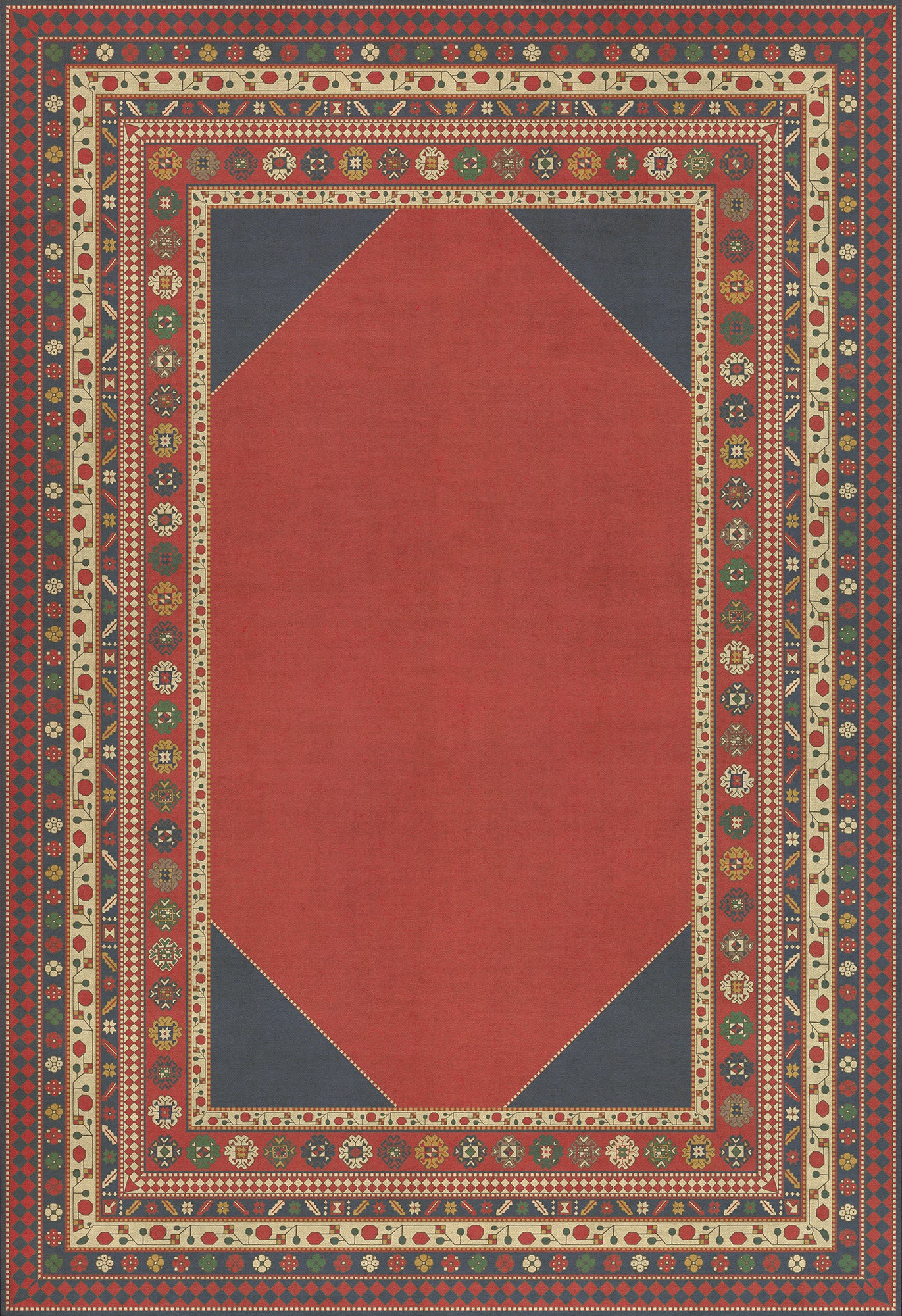 Persian Bazaar - Lombalo - Ashkar 120x175 Vintage Vinyl Floorcloth